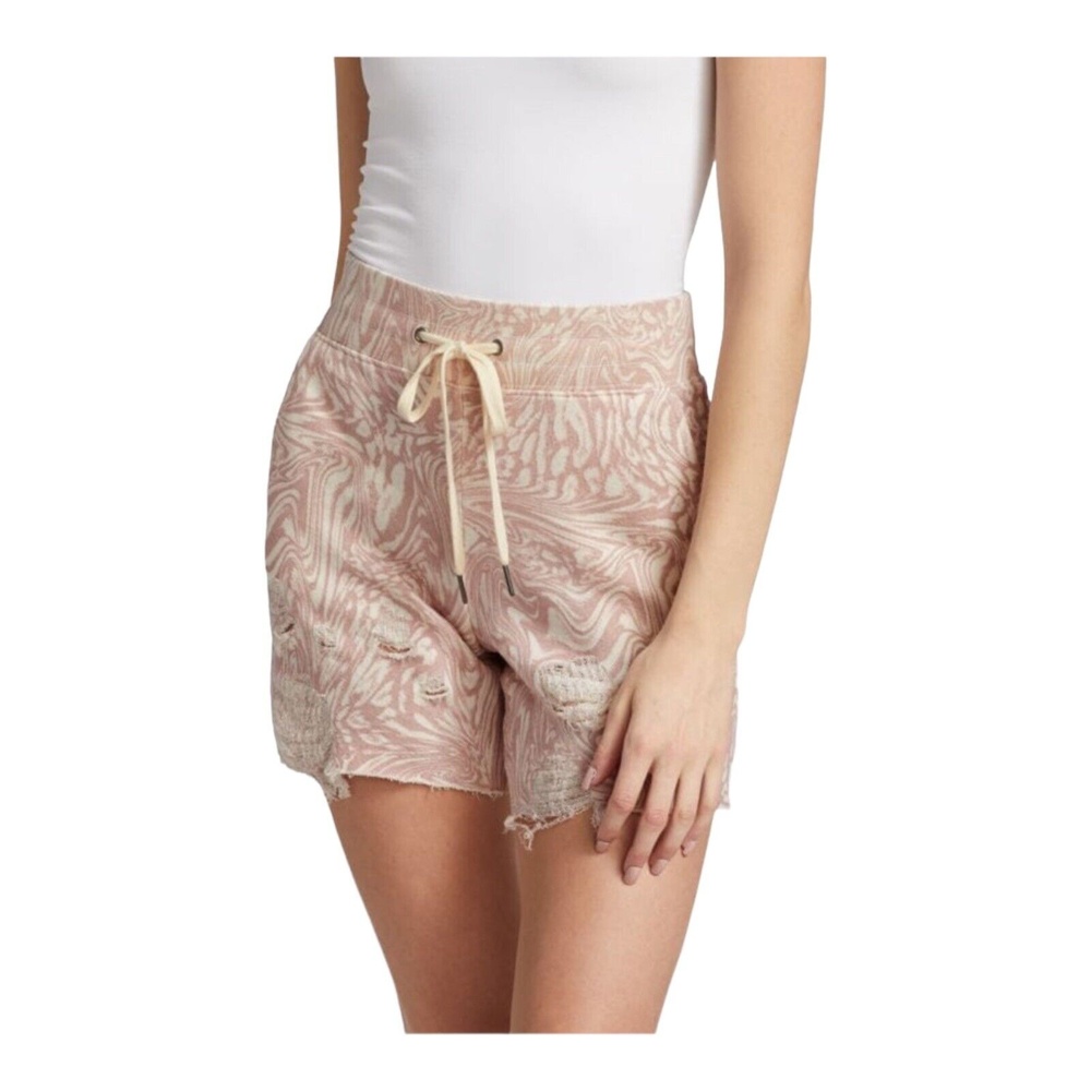 N:PHILANTHROPY Coco Swirled Distressed Shorts Size Medium New